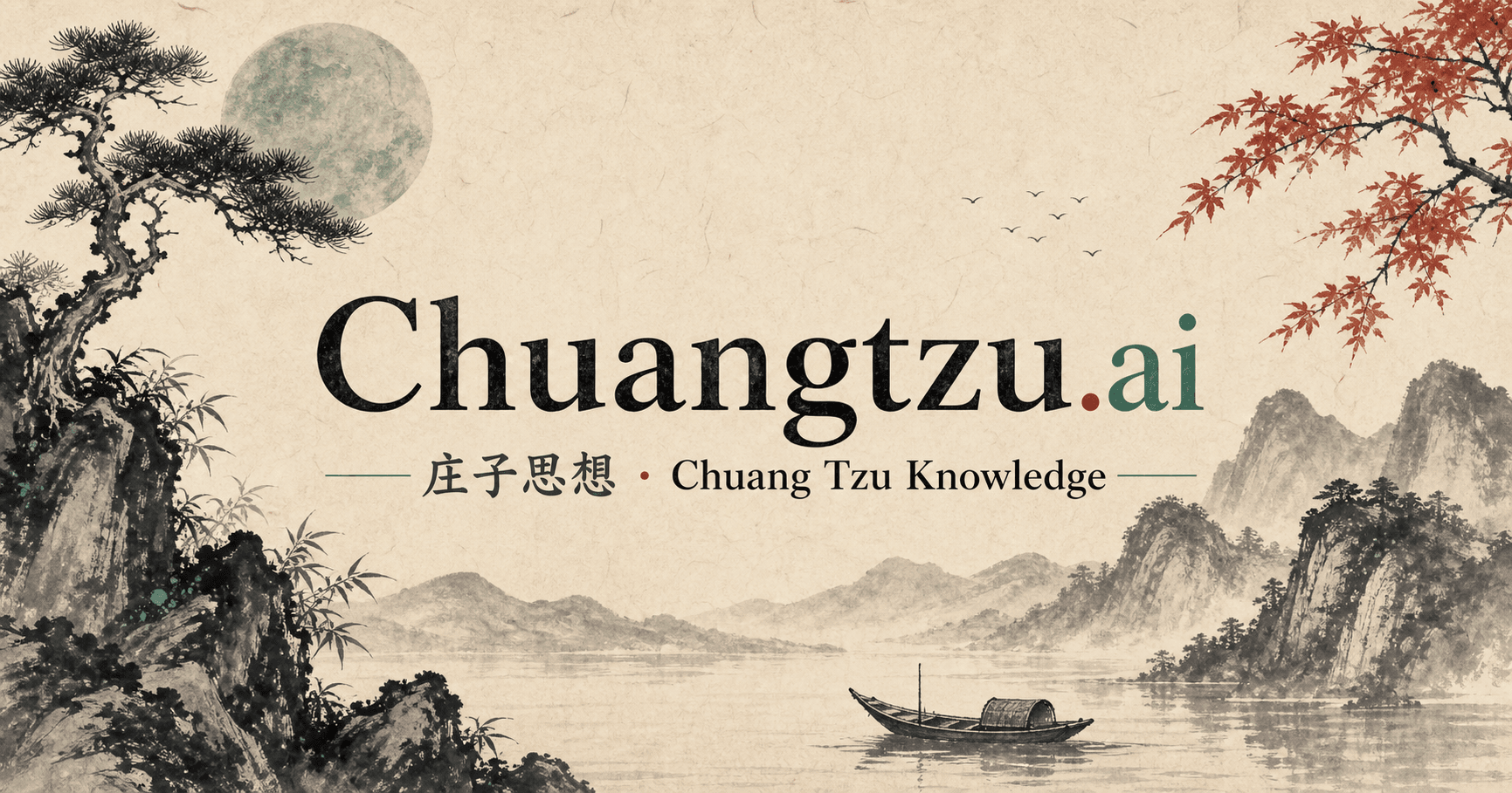 Chuangtzu.ai 的水墨风视觉图